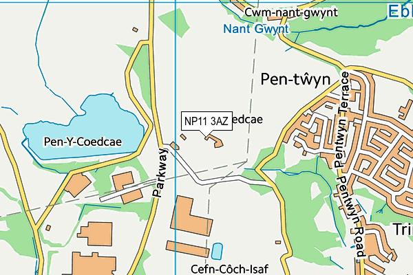 NP11 3AZ map - OS VectorMap District (Ordnance Survey) NP11 3AZ map - OS VectorMap District (Ordnance Survey)