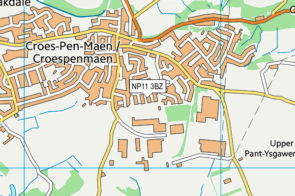 NP11 3BZ map - OS VectorMap District (Ordnance Survey) NP11 3BZ map - OS VectorMap District (Ordnance Survey)