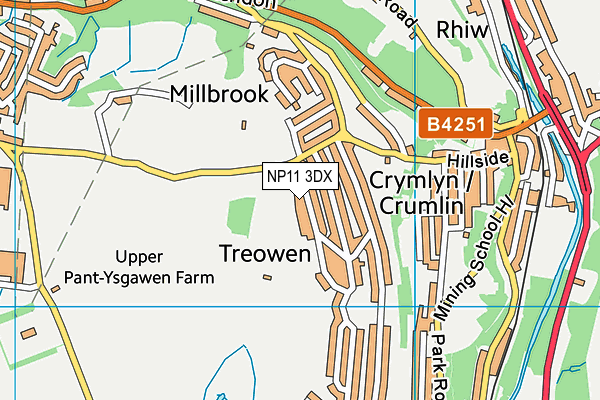 NP11 3DX map - OS VectorMap District (Ordnance Survey) NP11 3DX map - OS VectorMap District (Ordnance Survey)