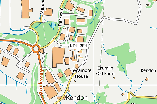 NP11 3EH map - OS VectorMap District (Ordnance Survey) NP11 3EH map - OS VectorMap District (Ordnance Survey)