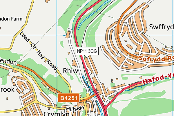 NP11 3QG map - OS VectorMap District (Ordnance Survey)