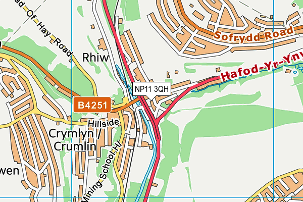 NP11 3QH map - OS VectorMap District (Ordnance Survey) NP11 3QH map - OS VectorMap District (Ordnance Survey)