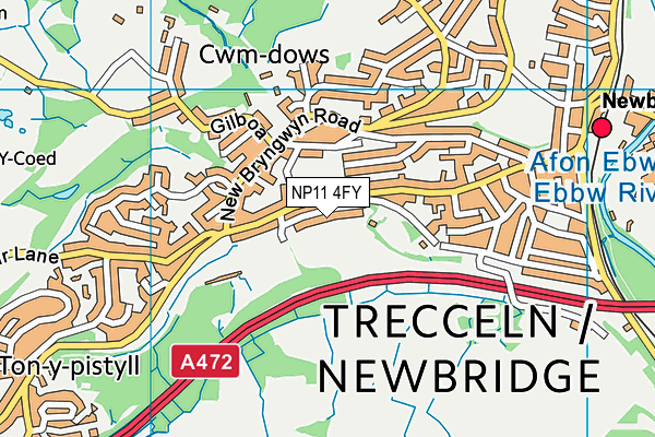 NP11 4FY map - OS VectorMap District (Ordnance Survey) NP11 4FY map - OS VectorMap District (Ordnance Survey)