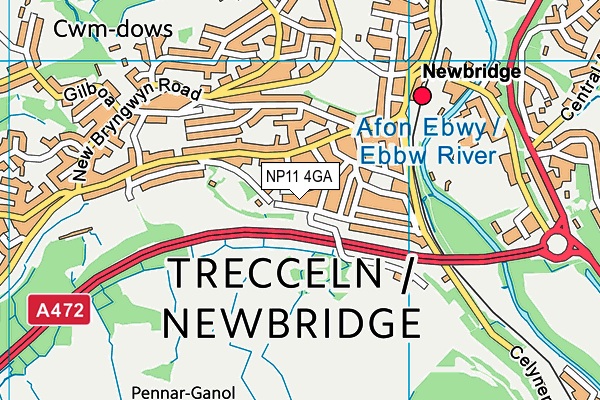 NP11 4GA map - OS VectorMap District (Ordnance Survey) NP11 4GA map - OS VectorMap District (Ordnance Survey)