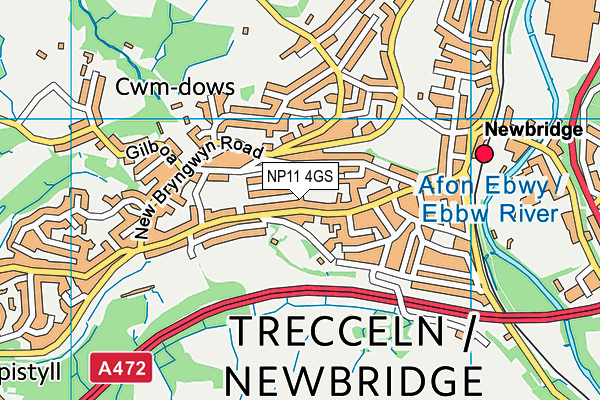 NP11 4GS map - OS VectorMap District (Ordnance Survey) NP11 4GS map - OS VectorMap District (Ordnance Survey)
