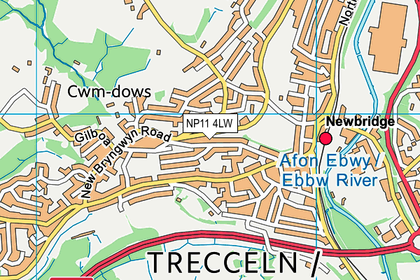 NP11 4LW map - OS VectorMap District (Ordnance Survey)