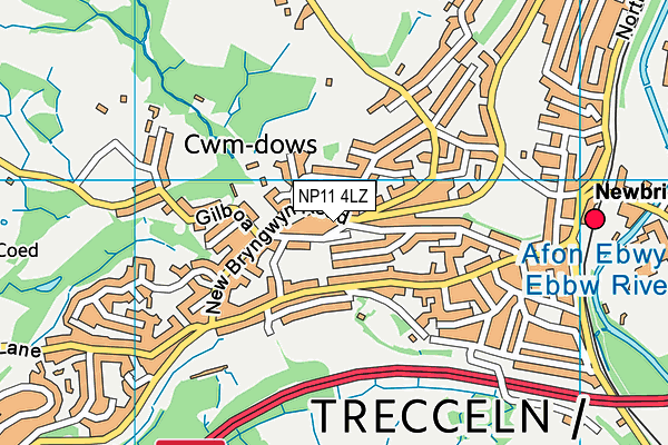 NP11 4LZ map - OS VectorMap District (Ordnance Survey) NP11 4LZ map - OS VectorMap District (Ordnance Survey)