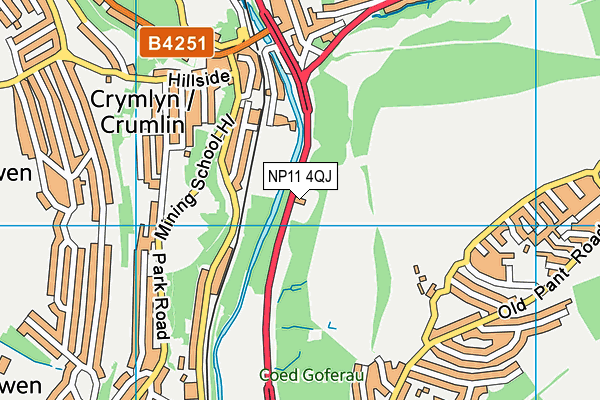 NP11 4QJ map - OS VectorMap District (Ordnance Survey) NP11 4QJ map - OS VectorMap District (Ordnance Survey)
