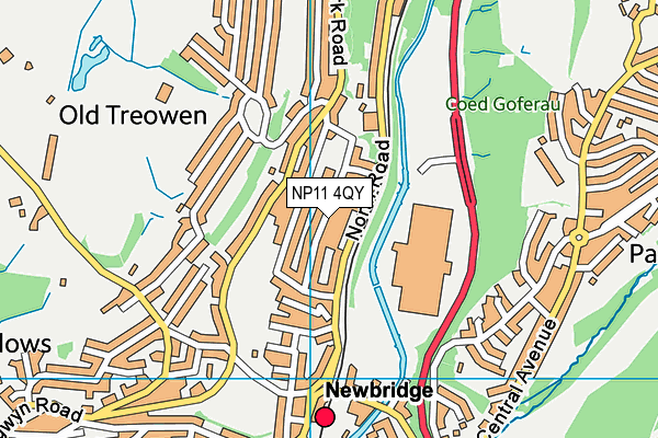 NP11 4QY map - OS VectorMap District (Ordnance Survey)