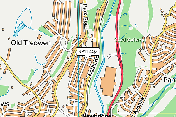 NP11 4QZ map - OS VectorMap District (Ordnance Survey)