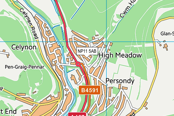 NP11 5AB map - OS VectorMap District (Ordnance Survey) NP11 5AB map - OS VectorMap District (Ordnance Survey)