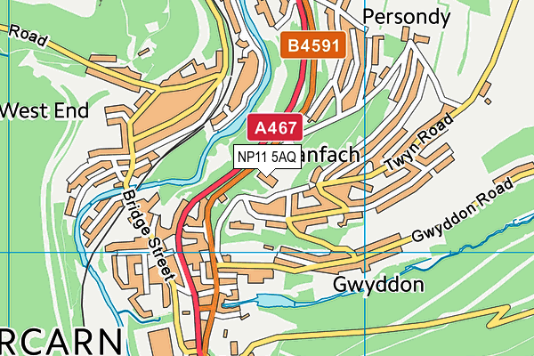 NP11 5AQ map - OS VectorMap District (Ordnance Survey) NP11 5AQ map - OS VectorMap District (Ordnance Survey)