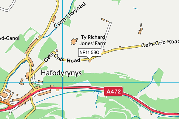 NP11 5BQ map - OS VectorMap District (Ordnance Survey) NP11 5BQ map - OS VectorMap District (Ordnance Survey)