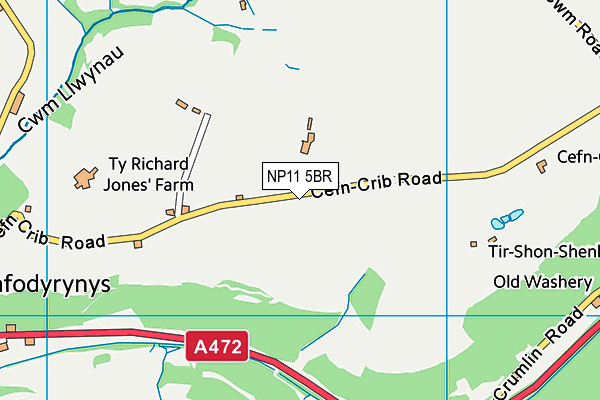 NP11 5BR map - OS VectorMap District (Ordnance Survey) NP11 5BR map - OS VectorMap District (Ordnance Survey)