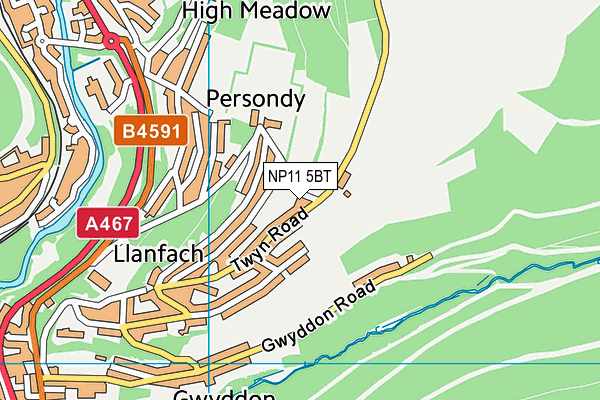 NP11 5BT map - OS VectorMap District (Ordnance Survey) NP11 5BT map - OS VectorMap District (Ordnance Survey)