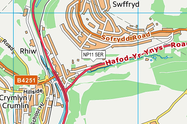 NP11 5ER map - OS VectorMap District (Ordnance Survey) NP11 5ER map - OS VectorMap District (Ordnance Survey)