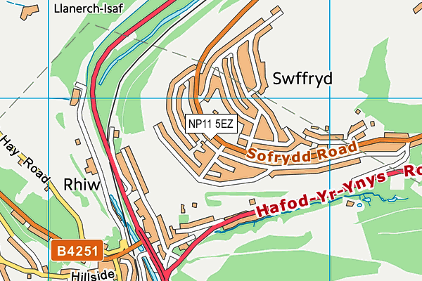 NP11 5EZ map - OS VectorMap District (Ordnance Survey) NP11 5EZ map - OS VectorMap District (Ordnance Survey)