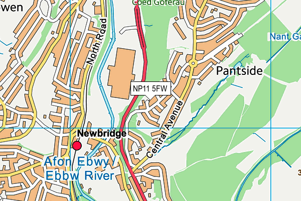 NP11 5FW map - OS VectorMap District (Ordnance Survey) NP11 5FW map - OS VectorMap District (Ordnance Survey)