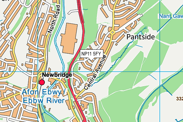 NP11 5FY map - OS VectorMap District (Ordnance Survey) NP11 5FY map - OS VectorMap District (Ordnance Survey)