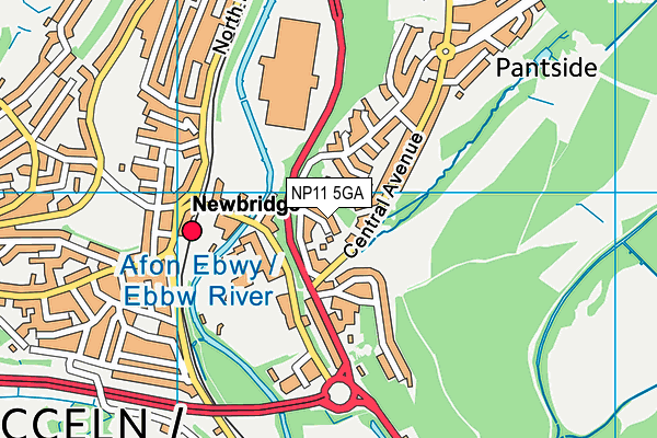 NP11 5GA map - OS VectorMap District (Ordnance Survey)
