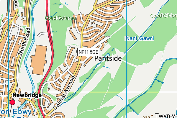 NP11 5GE map - OS VectorMap District (Ordnance Survey) NP11 5GE map - OS VectorMap District (Ordnance Survey)
