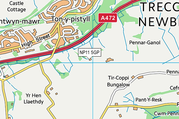 NP11 5GP map - OS VectorMap District (Ordnance Survey) NP11 5GP map - OS VectorMap District (Ordnance Survey)