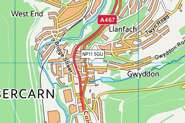 NP11 5GU map - OS VectorMap District (Ordnance Survey) NP11 5GU map - OS VectorMap District (Ordnance Survey)