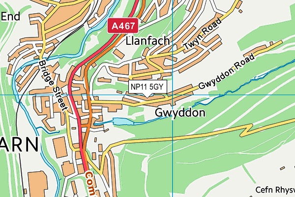 NP11 5GY map - OS VectorMap District (Ordnance Survey) NP11 5GY map - OS VectorMap District (Ordnance Survey)