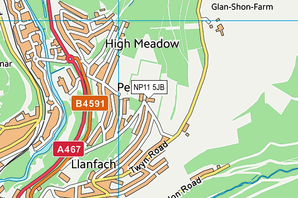 NP11 5JB map - OS VectorMap District (Ordnance Survey) NP11 5JB map - OS VectorMap District (Ordnance Survey)