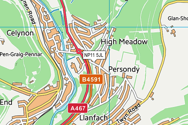 NP11 5JL map - OS VectorMap District (Ordnance Survey) NP11 5JL map - OS VectorMap District (Ordnance Survey)