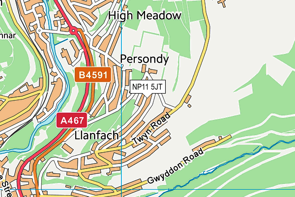 NP11 5JT map - OS VectorMap District (Ordnance Survey) NP11 5JT map - OS VectorMap District (Ordnance Survey)