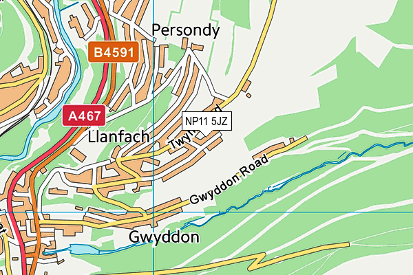 NP11 5JZ map - OS VectorMap District (Ordnance Survey) NP11 5JZ map - OS VectorMap District (Ordnance Survey)
