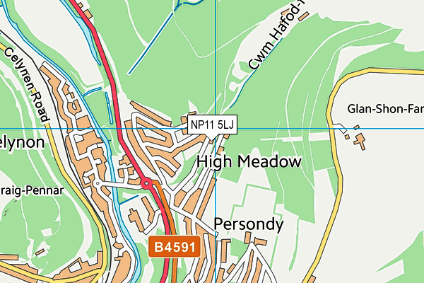 NP11 5LJ map - OS VectorMap District (Ordnance Survey) NP11 5LJ map - OS VectorMap District (Ordnance Survey)