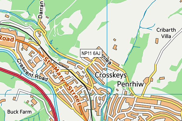 NP11 6AJ map - OS VectorMap District (Ordnance Survey) NP11 6AJ map - OS VectorMap District (Ordnance Survey)