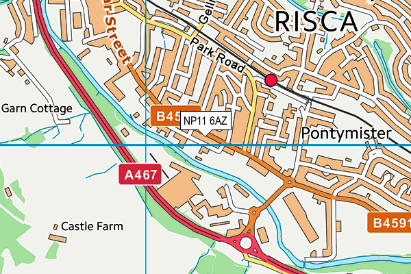 NP11 6AZ map - OS VectorMap District (Ordnance Survey)