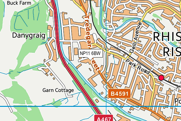 NP11 6BW map - OS VectorMap District (Ordnance Survey) NP11 6BW map - OS VectorMap District (Ordnance Survey)