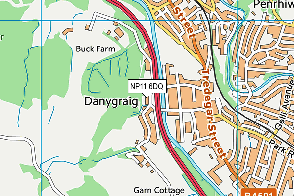 NP11 6DQ map - OS VectorMap District (Ordnance Survey) NP11 6DQ map - OS VectorMap District (Ordnance Survey)