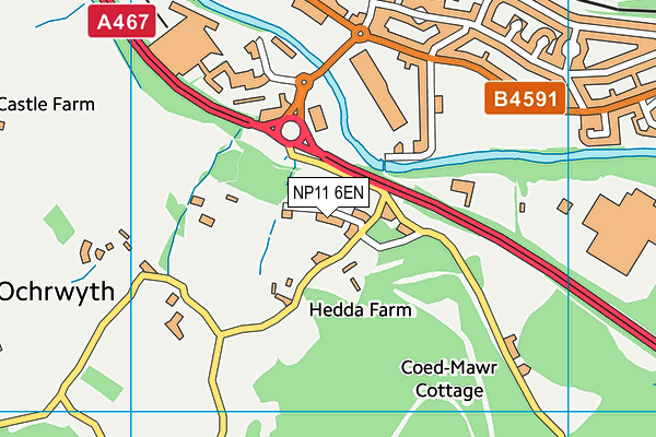 NP11 6EN map - OS VectorMap District (Ordnance Survey) NP11 6EN map - OS VectorMap District (Ordnance Survey)