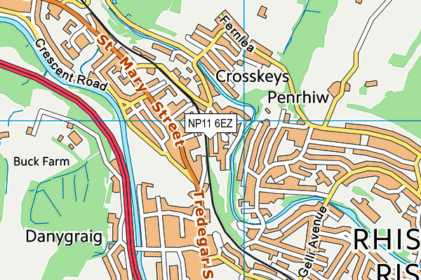 NP11 6EZ map - OS VectorMap District (Ordnance Survey) NP11 6EZ map - OS VectorMap District (Ordnance Survey)