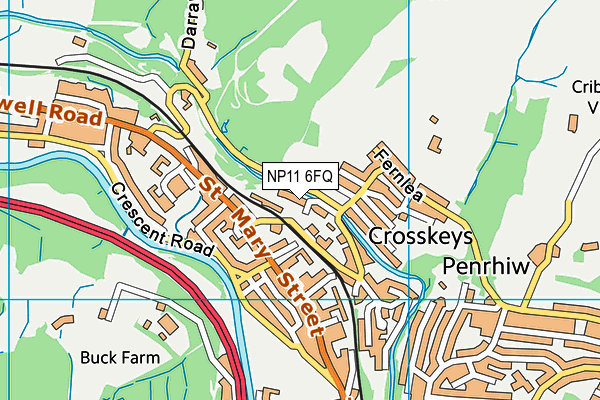 NP11 6FQ map - OS VectorMap District (Ordnance Survey)