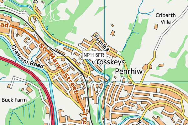 NP11 6FR map - OS VectorMap District (Ordnance Survey) NP11 6FR map - OS VectorMap District (Ordnance Survey)