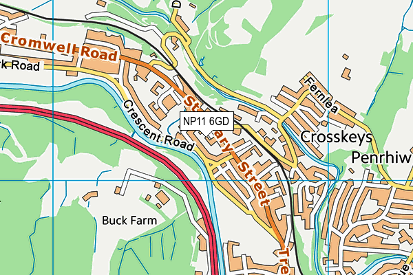 NP11 6GD map - OS VectorMap District (Ordnance Survey) NP11 6GD map - OS VectorMap District (Ordnance Survey)