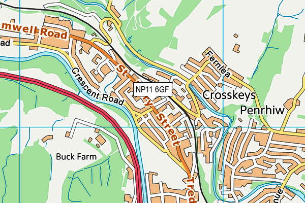 NP11 6GF map - OS VectorMap District (Ordnance Survey) NP11 6GF map - OS VectorMap District (Ordnance Survey)