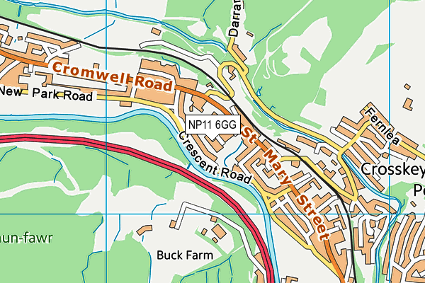 NP11 6GG map - OS VectorMap District (Ordnance Survey) NP11 6GG map - OS VectorMap District (Ordnance Survey)