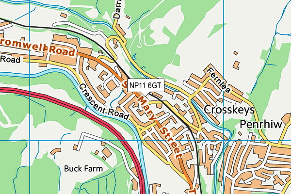 NP11 6GT map - OS VectorMap District (Ordnance Survey) NP11 6GT map - OS VectorMap District (Ordnance Survey)