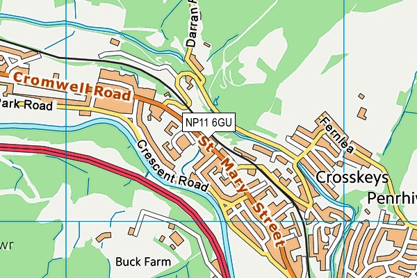 NP11 6GU map - OS VectorMap District (Ordnance Survey) NP11 6GU map - OS VectorMap District (Ordnance Survey)