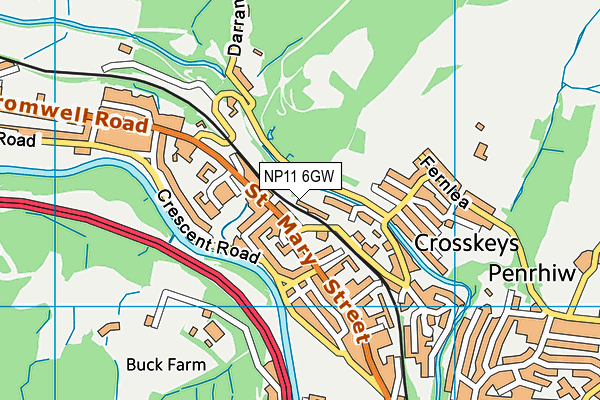 NP11 6GW map - OS VectorMap District (Ordnance Survey) NP11 6GW map - OS VectorMap District (Ordnance Survey)