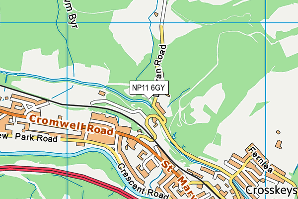 NP11 6GY map - OS VectorMap District (Ordnance Survey) NP11 6GY map - OS VectorMap District (Ordnance Survey)