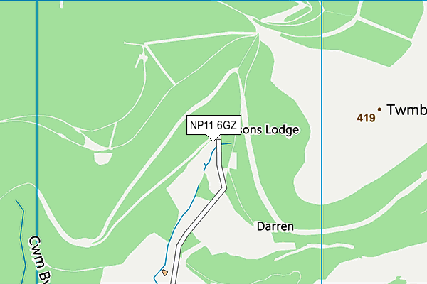 NP11 6GZ map - OS VectorMap District (Ordnance Survey) NP11 6GZ map - OS VectorMap District (Ordnance Survey)