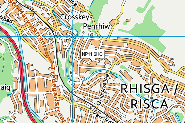 NP11 6HQ map - OS VectorMap District (Ordnance Survey)